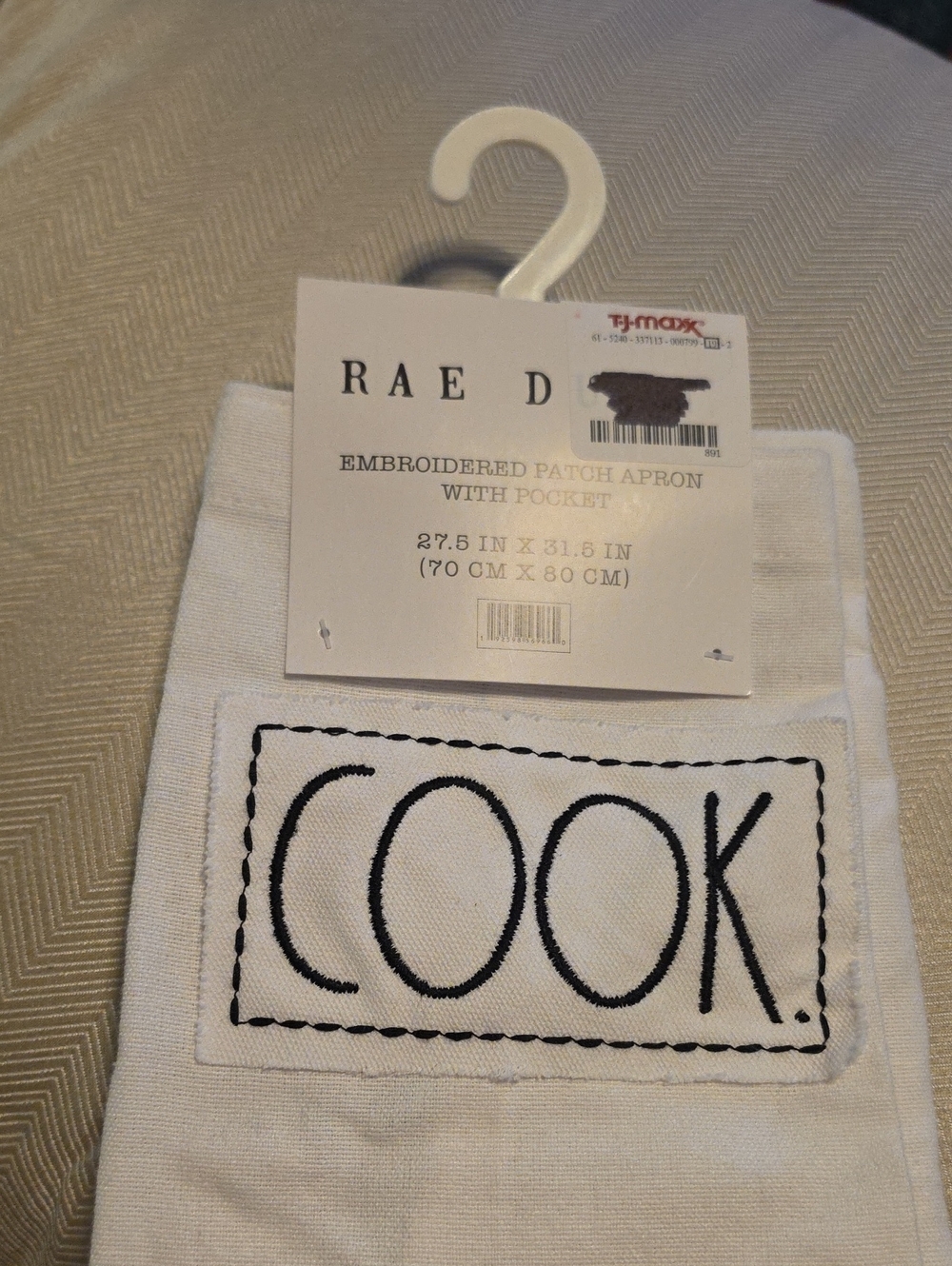 Rae Dunn "COOK" Apron 27.5" X 31.5" NWT